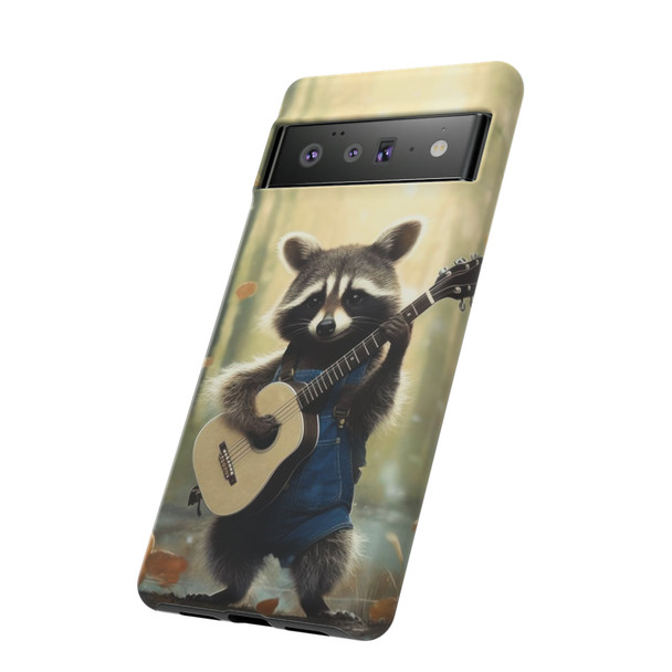 Raccoon Bluegrass Bandit Tough Cell Phone Case| iPhone, Samsung Galaxy and Google Pixel Devices |Glossy or Matte Options