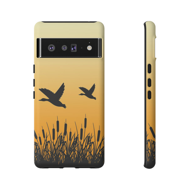 Sunrise Ducks Tough Cell Phone Case| iPhone, Samsung Galaxy and Google Pixel Devices |Glossy or Matte Options