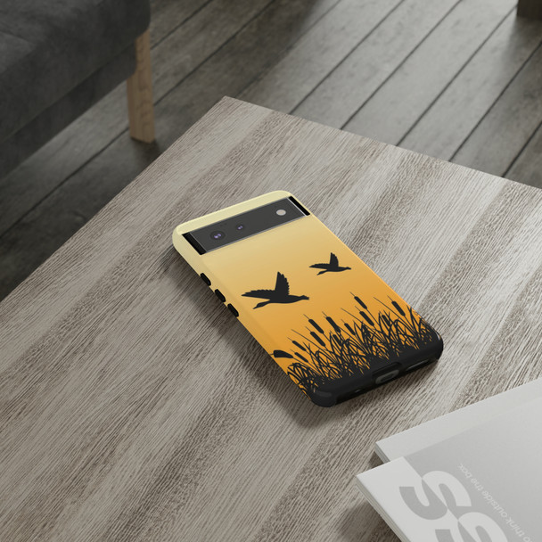 Sunrise Ducks Tough Cell Phone Case| iPhone, Samsung Galaxy and Google Pixel Devices |Glossy or Matte Options