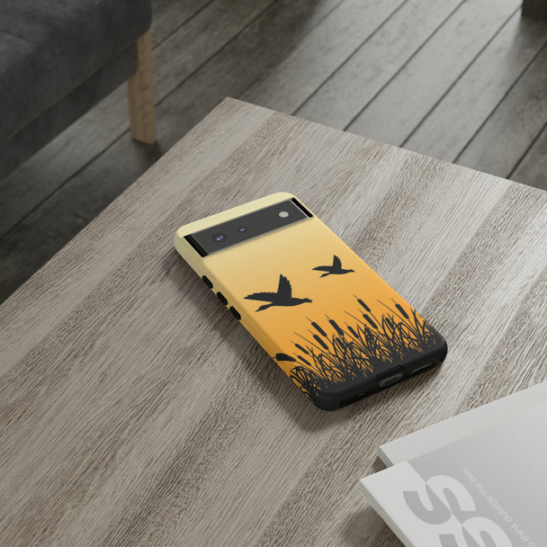 Sunrise Ducks Tough Cell Phone Case| iPhone, Samsung Galaxy and Google Pixel Devices |Glossy or Matte Options