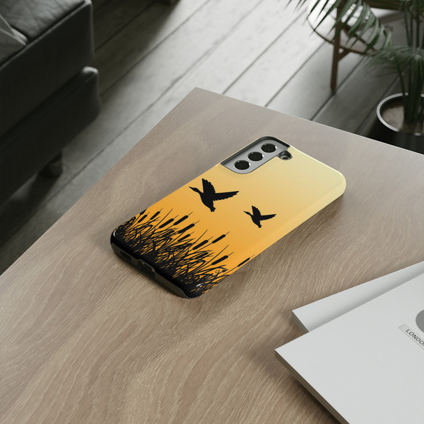 Sunrise Ducks Tough Cell Phone Case| iPhone, Samsung Galaxy and Google Pixel Devices |Glossy or Matte Options