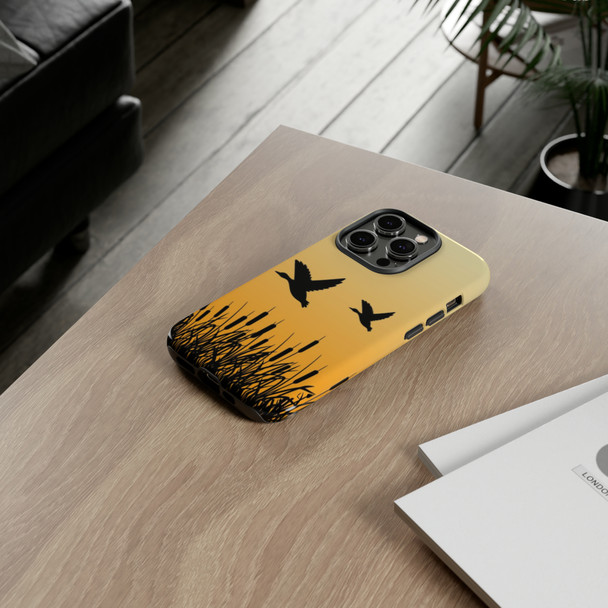 Sunrise Ducks Tough Cell Phone Case| iPhone, Samsung Galaxy and Google Pixel Devices |Glossy or Matte Options