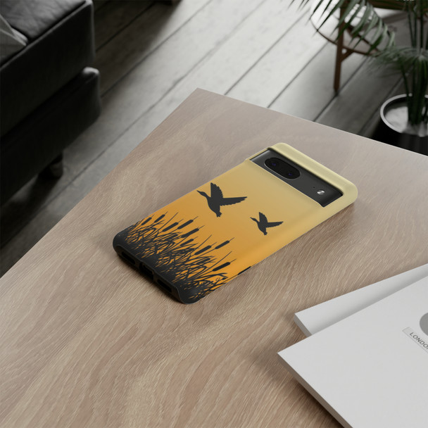 Sunrise Ducks Tough Cell Phone Case| iPhone, Samsung Galaxy and Google Pixel Devices |Glossy or Matte Options
