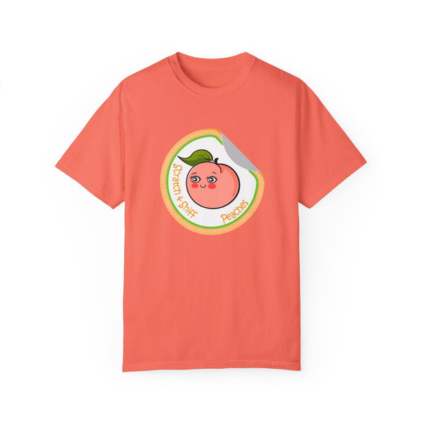 Peaches Scratch and Sniff Sticker T Shirt| 90's Nostalgia Tee| Comfort Colors| Unisex Garment-Dyed T-shirt Peaches Scratch and Sniff Sticker T Shirt| 90's Nostalgia Tee| Comfort Colors| Unisex Garment-Dyed T-shirt
