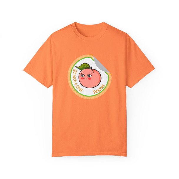 Peaches Scratch and Sniff Sticker T Shirt| 90's Nostalgia Tee| Comfort Colors| Unisex Garment-Dyed T-shirt Peaches Scratch and Sniff Sticker T Shirt| 90's Nostalgia Tee| Comfort Colors| Unisex Garment-Dyed T-shirt
