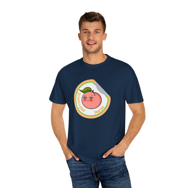 Peaches Scratch and Sniff Sticker T Shirt| 90's Nostalgia Tee| Comfort Colors| Unisex Garment-Dyed T-shirt Peaches Scratch and Sniff Sticker T Shirt| 90's Nostalgia Tee| Comfort Colors| Unisex Garment-Dyed T-shirt