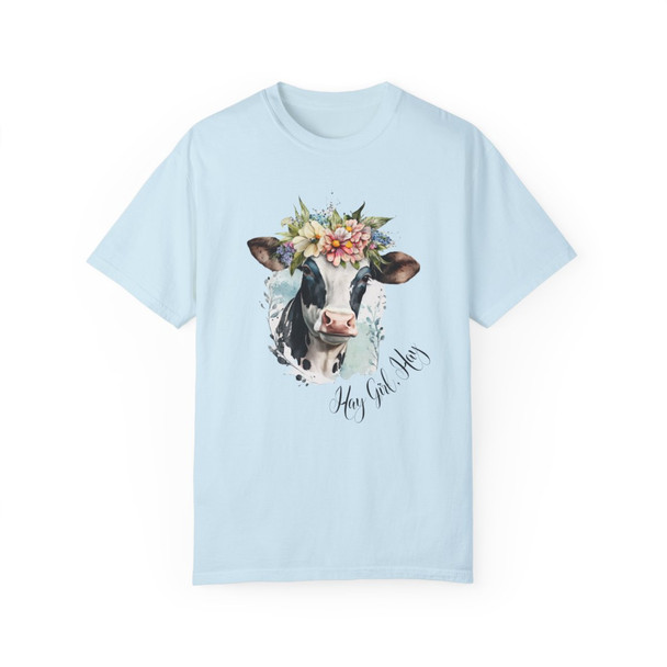 Cow 'Hay Girl, Hay' T Shirt| Farm Life Nostalgia Tee| Comfort Colors| Unisex Garment-Dyed T-shirt| Cow Lovers Tee