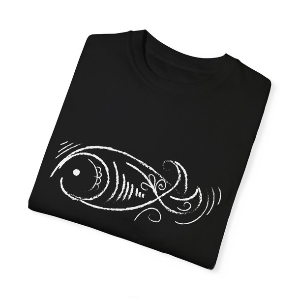 Fish Design T Shirt Hand Drawn, Unisex Retro Tee, Nature Shirt, Cute Tee