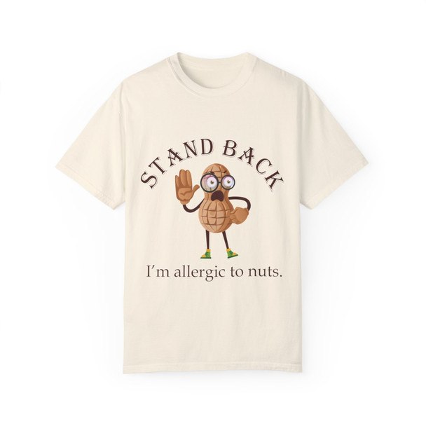 Allergic to Nuts Funny T Shirt Unisex Tee Peanut Humor Novelty Shirt 80's Tee