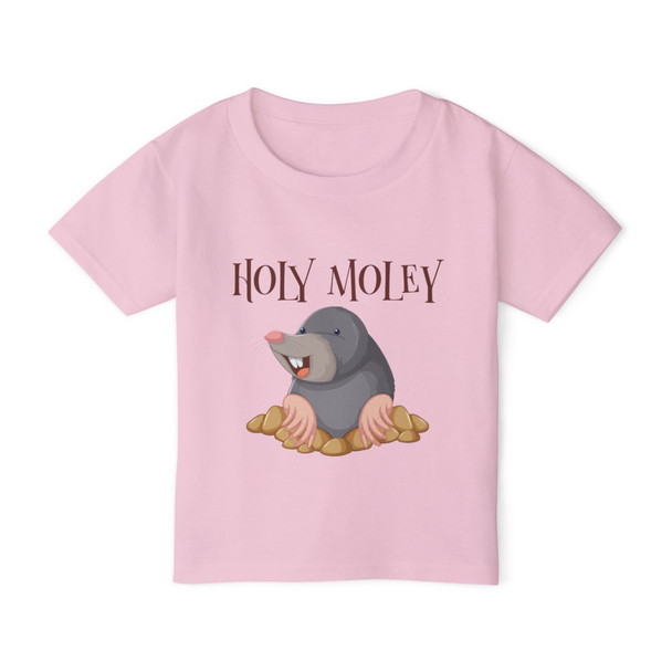 Holy Moley Heavy Cotton Toddlers T-shirt, Cute Animal Shirt, Unisex Tee, Gift Idea for Kids, Fun Shirt