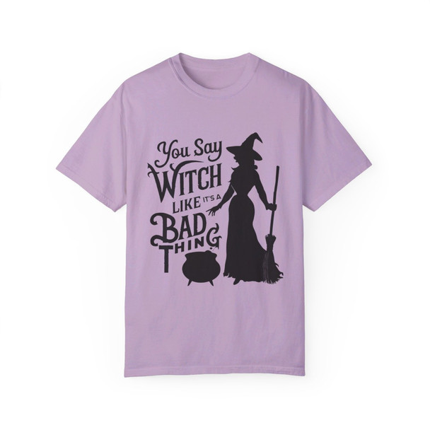 Witch Halloween Garment-Dyed T-shirt| Vintage Style| Comfort Colors Adult Tee| Halloween Shirt| Witch Tee| Halloween Gift Idea
