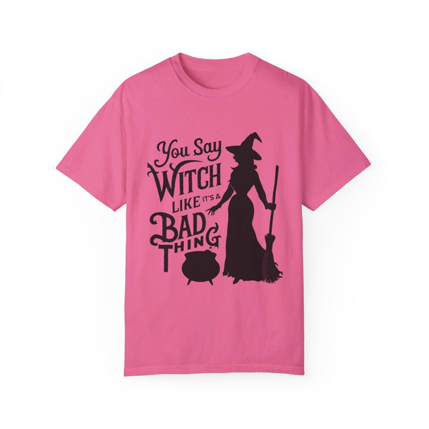 Witch Halloween Garment-Dyed T-shirt| Vintage Style| Comfort Colors Adult Tee| Halloween Shirt| Witch Tee| Halloween Gift Idea
