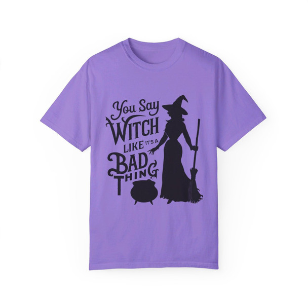 Witch Halloween Garment-Dyed T-shirt| Vintage Style| Comfort Colors Adult Tee| Halloween Shirt| Witch Tee| Halloween Gift Idea