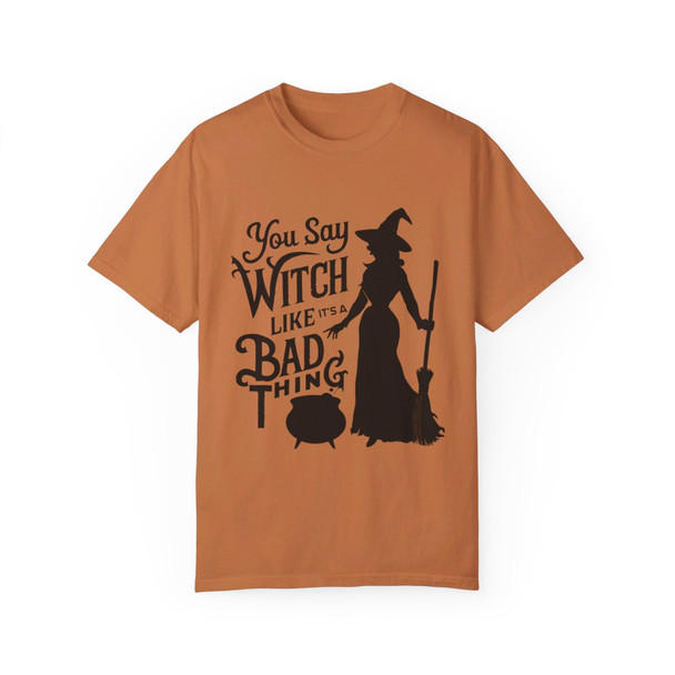 Witch Halloween Garment-Dyed T-shirt| Vintage Style| Comfort Colors Adult Tee| Halloween Shirt| Witch Tee| Halloween Gift Idea