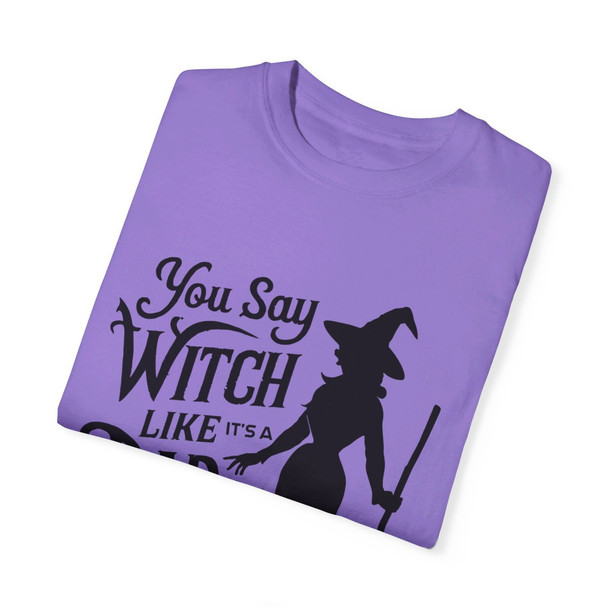 Witch Halloween Garment-Dyed T-shirt| Vintage Style| Comfort Colors Adult Tee| Halloween Shirt| Witch Tee| Halloween Gift Idea