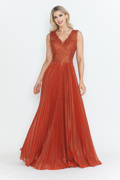 Lenovia 8341C Mothers Formal Gown With Matching Lace JacketSienna