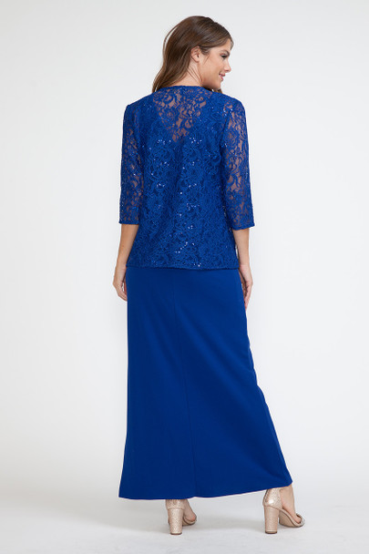 Lenovia 5293 Mother's Formal Gown With Matching Jacket Royal blue