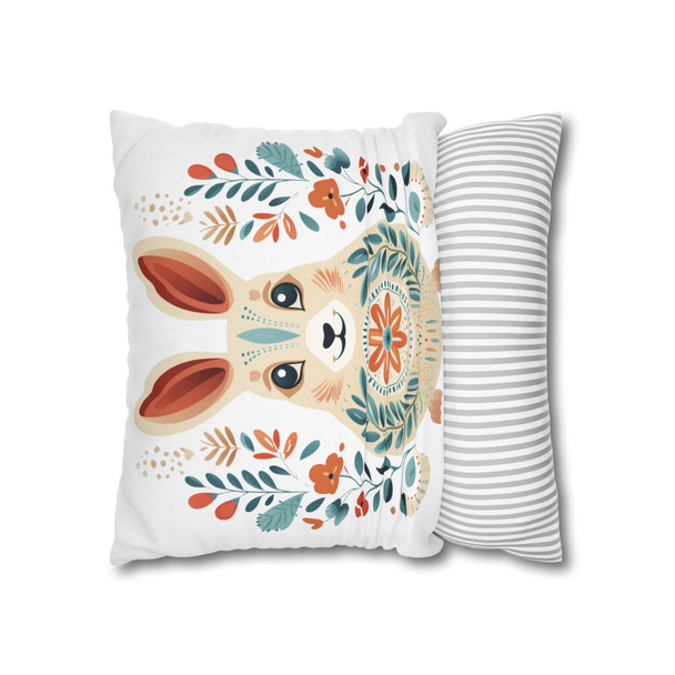 Scandinavian Easter Rabbit Throw Pillow Cover | Easter Holiday| Living Room, Bedroom, Dorm Room Pillows