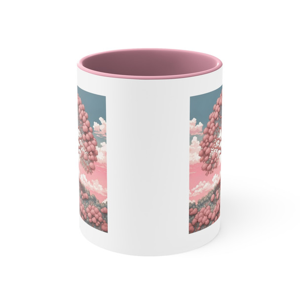 Pink Tree of Life Rowan Tree Accent Coffee Mug, 11oz. Great for coffee, tea, cocoa or the beverage of your choice.