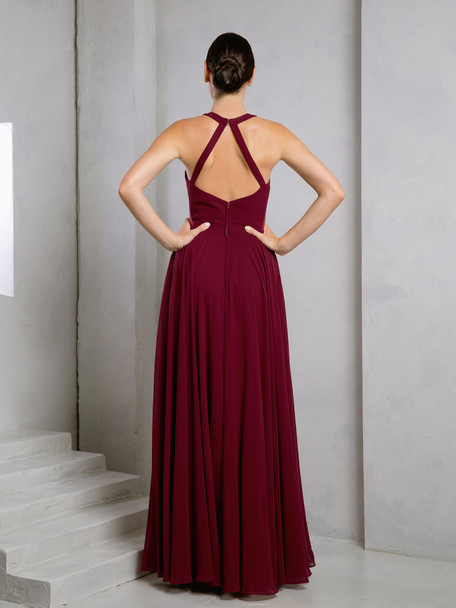 Eva USA 3513 Halter Style Chiffon Bridesmaid Or Evening Dress