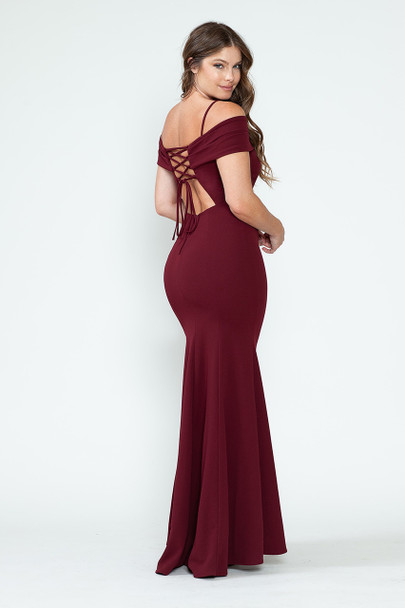 Lenovia 5317A Fitted Techno Crepe Bridesmaids Dress