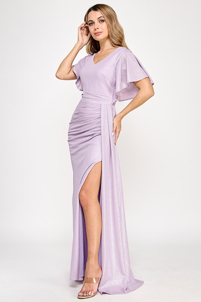 Lenovia 5329 Foil Fabric Bridesmaids or Formal Evening Dress