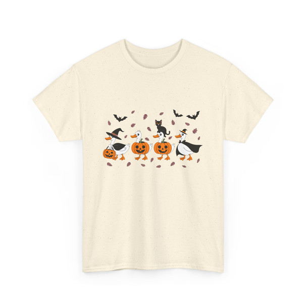 Silly Goose Spooky Crew Heavy Cotton Tee, T-Shirt for Fall Celebrations, Trick or Treat Shirt, Fun Halloween Apparel