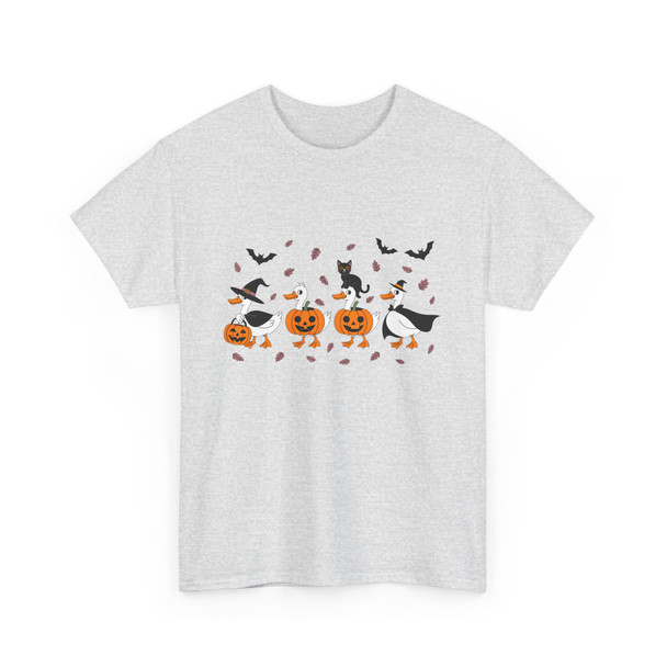 Silly Goose Spooky Crew Heavy Cotton Tee, T-Shirt for Fall Celebrations, Trick or Treat Shirt, Fun Halloween Apparel