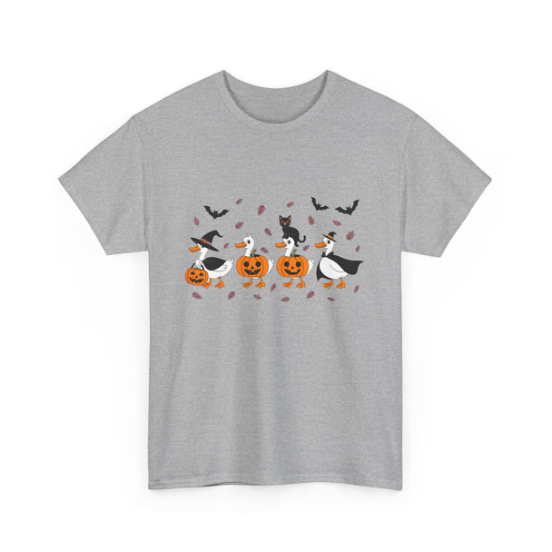 Silly Goose Spooky Crew Heavy Cotton Tee, T-Shirt for Fall Celebrations, Trick or Treat Shirt, Fun Halloween Apparel