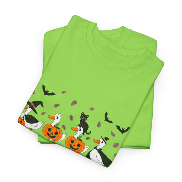Silly Goose Spooky Crew Heavy Cotton Tee, T-Shirt for Fall Celebrations, Trick or Treat Shirt, Fun Halloween Apparel