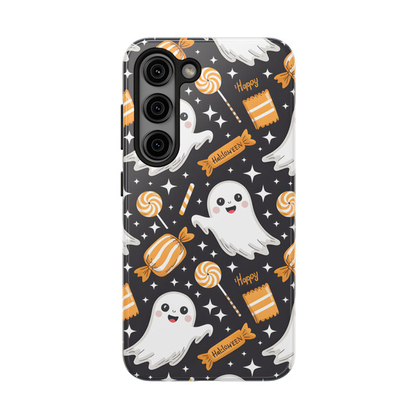 Spooky Ghost Halloween iPhone or Samsung Case, Tough Phone Case, Cute Halloween Gift, Ghost Themed Case, Kids Phone Accessory, Fun Fall Decor