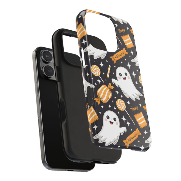 Spooky Ghost Halloween iPhone or Samsung Case, Tough Phone Case, Cute Halloween Gift, Ghost Themed Case, Kids Phone Accessory, Fun Fall Decor