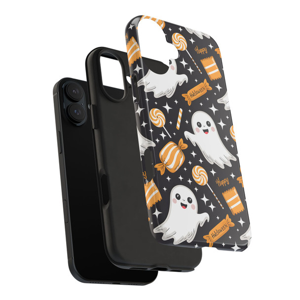 Spooky Ghost Halloween iPhone or Samsung Case, Tough Phone Case, Cute Halloween Gift, Ghost Themed Case, Kids Phone Accessory, Fun Fall Decor