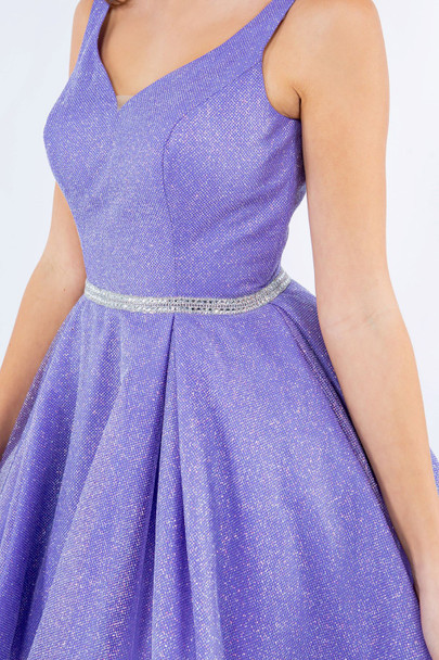 Cinderella Couture 8047J Short Glitter Mesh Homecoming or Party Dress
