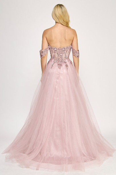 Lenovia USA 8399 Embroidered Layered Mesh Formal Prom or Homecoming Gown