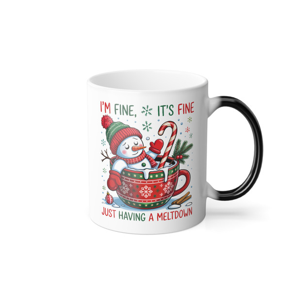 Festive Color Morphing Mug - Funny Holiday Coffee Cup, Christmas Gift for Friends, Winter Decor, Cozy Kitchen Accessory