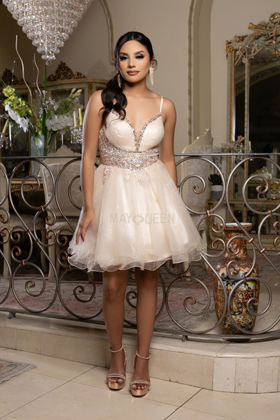 MayQueen MQ2192 Short Sparkle Tulle Homecoming Dress MayQueen MQ2192 Short Sparkle Tulle Homecoming Dress