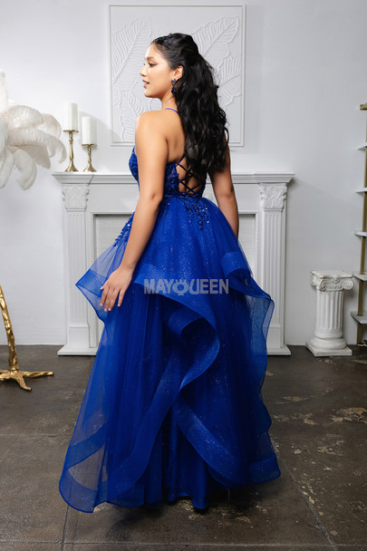 MayQueen MQ2203 Layered Sparkle Tulle Prom Gown