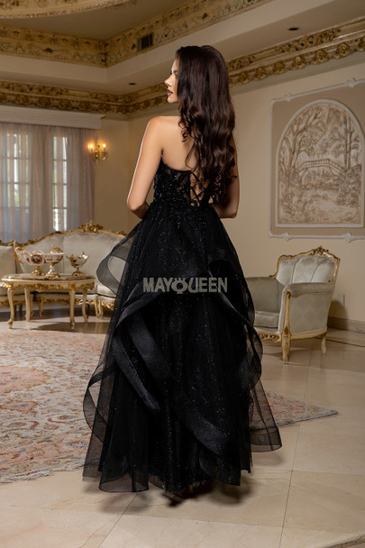 MayQueen MQ2203 Layered Sparkle Tulle Prom Gown