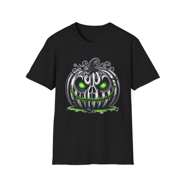 Halloween Pumpkin Skull T-Shirt, Unisex Tee, Spooky Shirt, Fall Fashion, Halloween Costume, October Celebration
