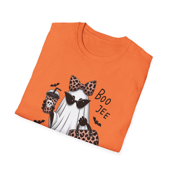 Stylish Halloween Ghost Tee, Boo Jee T-Shirt, Fun Unisex Halloween Apparel, Trendy Ghost Graphic Shirt, Cute Fall Festival Top