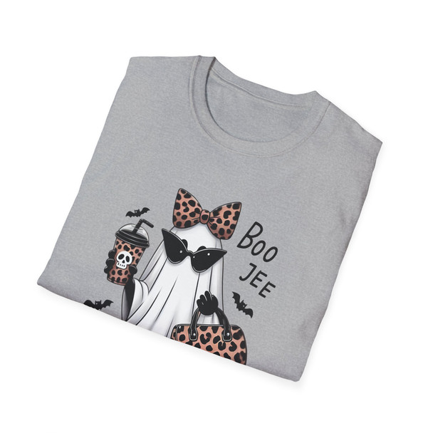 Stylish Halloween Ghost Tee, Boo Jee T-Shirt, Fun Unisex Halloween Apparel, Trendy Ghost Graphic Shirt, Cute Fall Festival Top