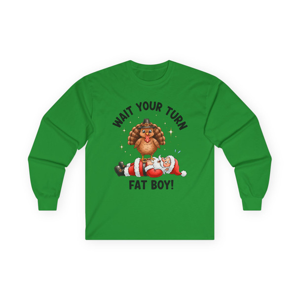 Funny Holiday Long Sleeve Tee, Christmas Gift, Unisex Tee, Graphic Shirt, Santa Design, Humorous Apparel