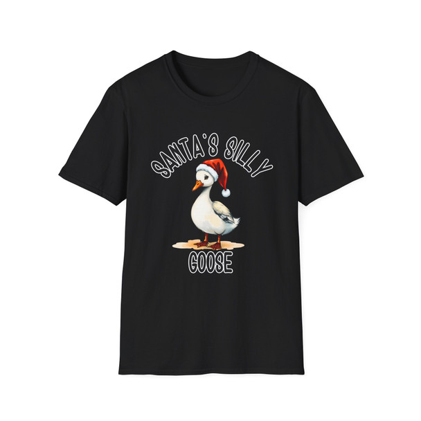 Santa's Silly Goose Unisex T-Shirt | Funny Holiday Tee, Christmas Shirt, Gift for Goose Lovers, Funny Animal Apparel, Holiday Humor Clothing