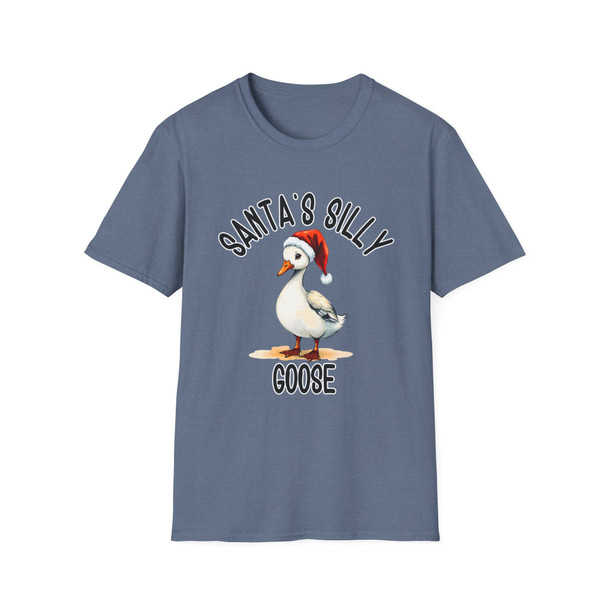 Santa's Silly Goose Unisex T-Shirt | Funny Holiday Tee, Christmas Shirt, Gift for Goose Lovers, Funny Animal Apparel, Holiday Humor Clothing
