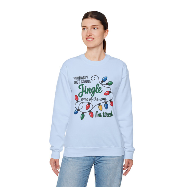 Jingle Christmas Lights Sweatshirt - Cozy Holiday Crewneck Sweatshirt