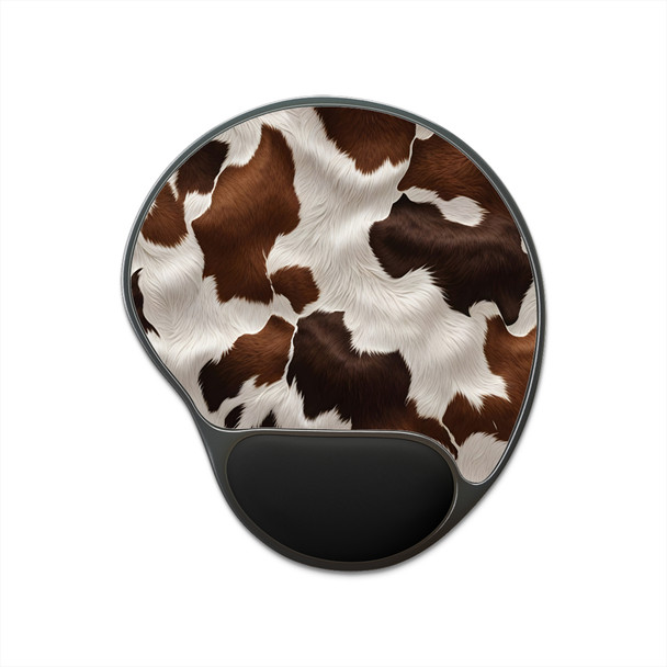 Cow Print Mouse Pad with Wrist Rest - Cute Office Decor, Gamer Gift, Ergonomic Design, Animal Print Decor, Studio Accessories