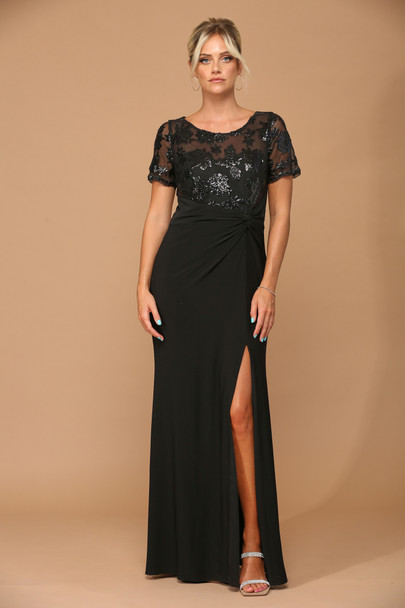 Eva USA 3439 Mother's Formal Gown in Jersey Chiffon and Sequined Lace