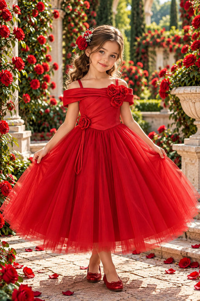 Cinderella Couture 9202 Tea Length Classic Flower Girl Dress