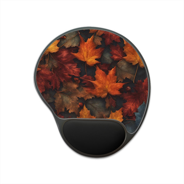 Fall Leaves Mouse Pad With Wrist Rest